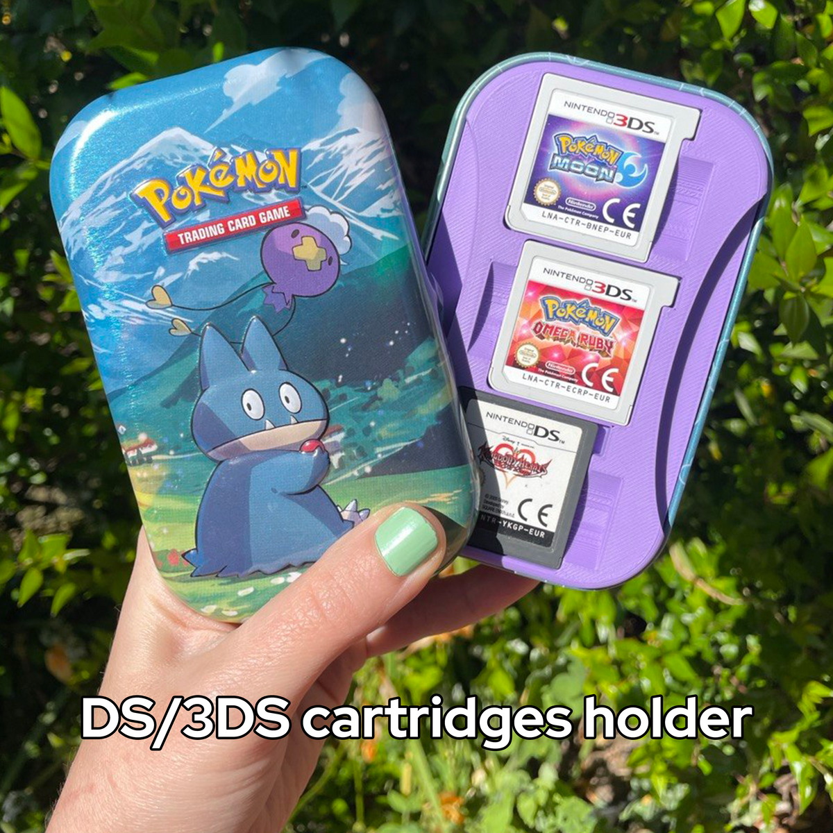 Inserti Videogiochi Pokémon Mini Tin | Organizer cartucce Nintendo Switch / 3DS / DS