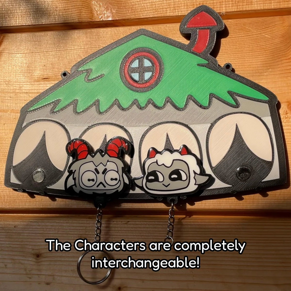 4-Character Shared Shelter | Cult of the Lamb Magnetic Wall Key Holder