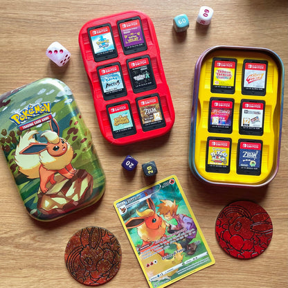 Inserti Videogiochi Pokémon Mini Tin | Organizer cartucce Nintendo Switch / 3DS / DS