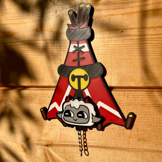 Tenda del Leader | Portachiavi da parete magnetico Cult of the Lamb