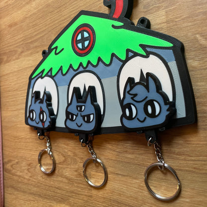 Shared Shelter da 3 Personaggi | Portachiavi da parete magnetico Cult of the Lamb