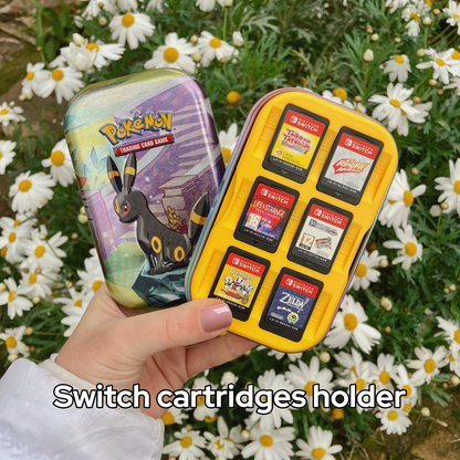 Inserti Videogiochi Pokémon Mini Tin | Organizer cartucce Nintendo Switch / 3DS / DS